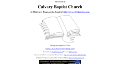 Desktop Screenshot of plainview-tx.calvary-baptist-online.us