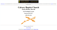 Desktop Screenshot of parsons.calvary-baptist-online.us