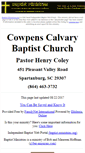 Mobile Screenshot of cowpens.calvary-baptist-online.us